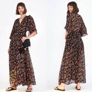 Farm Rio Mini Cashew Wrap Maxi Dress